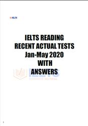 IELTS Reading, Recent Actual Tests, Jan-May, With Answers, 2020