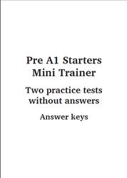 Pre A1 Starters, Mini Trainer, Answer keys, 2019