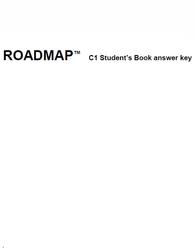Roadmap C1, Students Book, Answer key, 2021