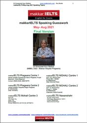 Makkar IELTS, Speaking Guesswork, Final Version, May-Aug, Kiranpreet Kaur Makkar, 2021