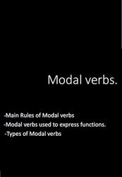 Modal verbs