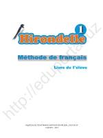 Hirondelle 1, французский язык, учебник для 1-го класса, Рахмонов С., 2019