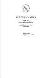 Ars Grammatica, Книга о латинском языке, Белов А.М., 2006